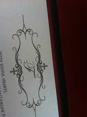 Nancy pays very close attention to detail!  I am very happy with my invites and all my guests are amazed!