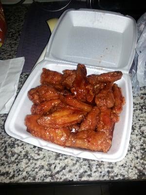 20 General tso's wings!  Tasty!!