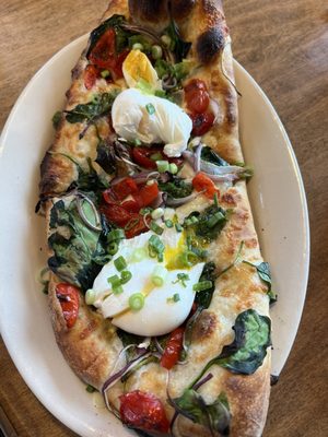 Breakfast pizza (veggie)