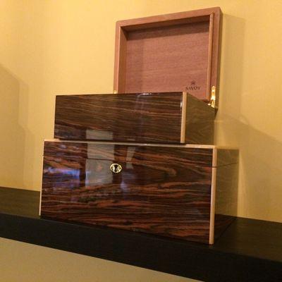 Looking for a humidor for your home or office? Our Savoy Humidors come in multiple sizes and finishes.