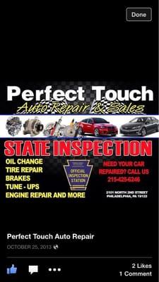 Perfect Touch Auto Repair & Sales taking automotive repairs to another level!!!