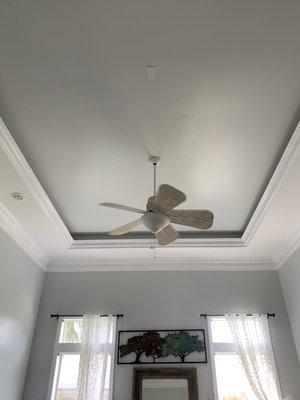 Bedroom tray ceiling repaint