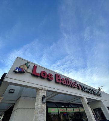 Taco shop sign  and entrance