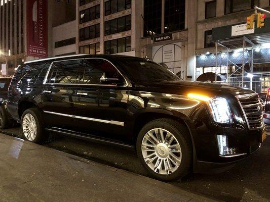 Platinum Edition Cadillac Escalade. NOBU 57 waiting for a client.