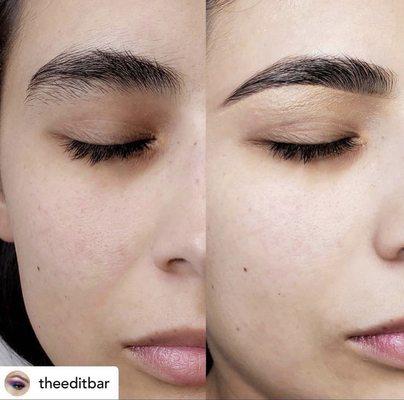 Brow Wax before & after