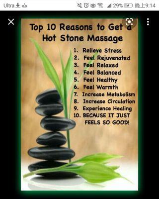 Hot stone benefits