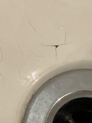 Old damaged tub