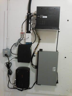 Install date: 4/10/2016     Small office broadband w/ Comcast data + phone modem,patch panel, Cisco switch, and Uninterrupted Power Supply.