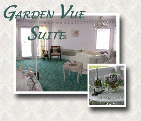 The Garden Vue Suite- watch the sunset from your private veranda or cuddle up in front of the fireplace...