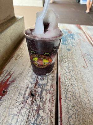 Black Raspberry with Lemon flavored Italian Ice.