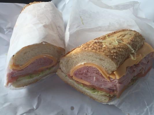 You pick your own bread and they hand you this masterpiece of a real NY hero sandwich.