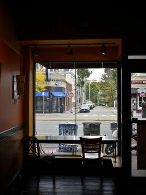 Limited seating indoors during the pandemic but there are seats available on the streetside