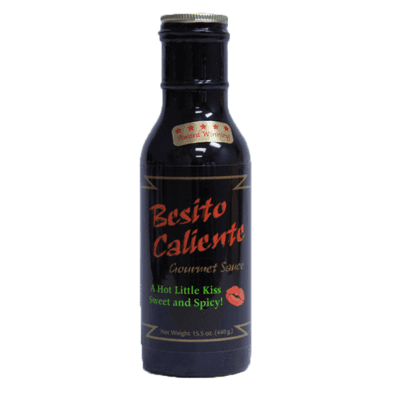 Our most popular product, Besito Caliente Gourmet Sauce.