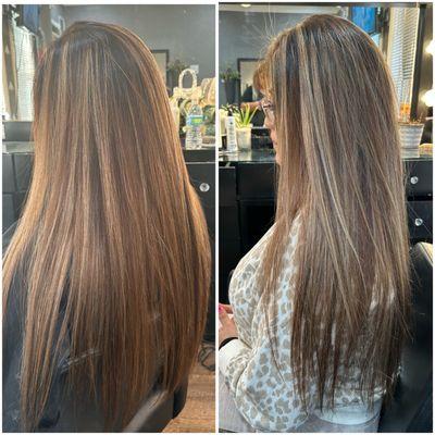 Keratin Treatment with Color and Hilites!