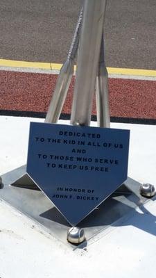 Company founder plaque at Joe Nuxhall Miracle League Fields