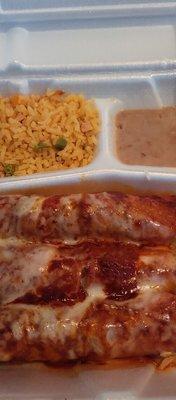 Beef enchiladas were yummy and definitely filling and the price was reasonable. I believe $12.99