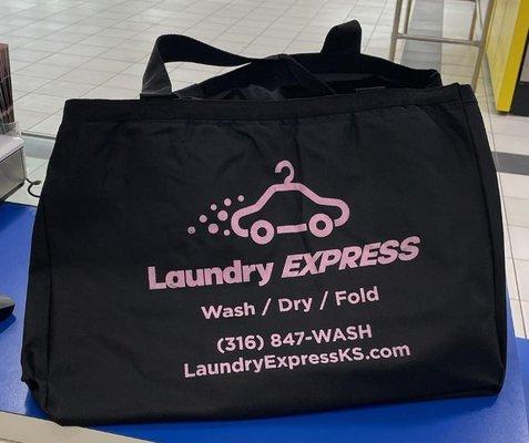 Laundry Express black bag