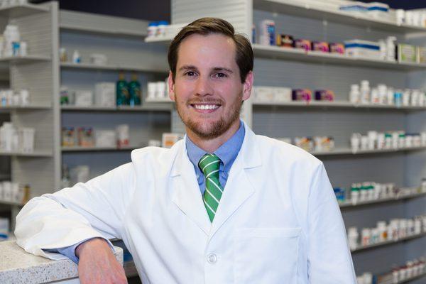 Our pharmacist/owner, Aaron Williams