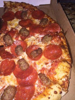 Large Pizza with Pepperoni and Italian Sausage