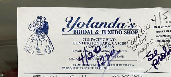 Yolanda's Bridal Shop