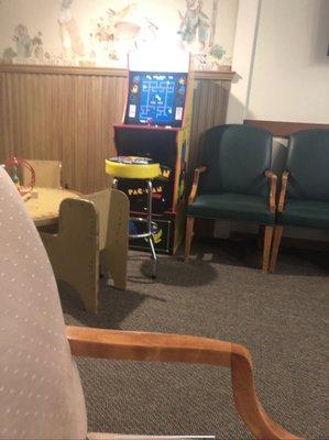 Awesome pac man in the waiting room!!!