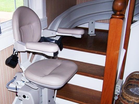 A Bruno Elite Curved Stair Lift