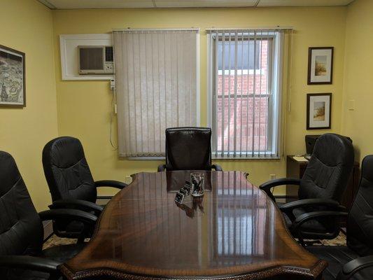 Meeting room designed to provide privacy and comfort during our meeting with clients.