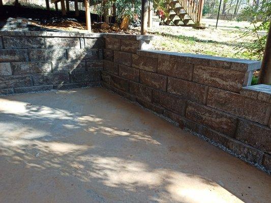 Retaining Wall Under Deck