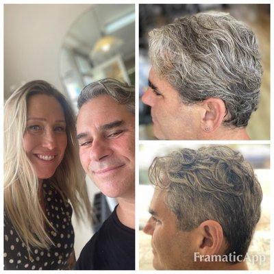 A cut on one of my favorite gentleman's hair.