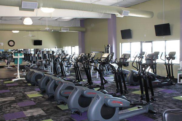 10,000 sq ft of cardio, strength, free-weights, spinning and group classes.