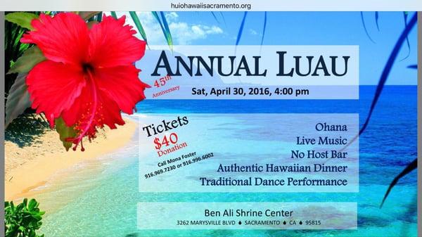 Hawai'i of Sacramento 45th Annual Luau