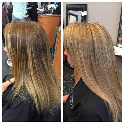 Blonde foil highlight done by Jessica