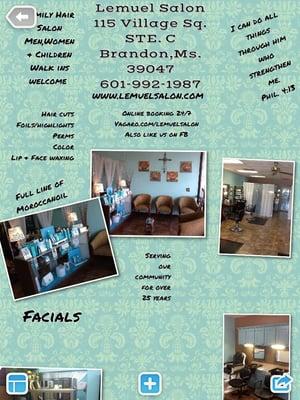 A full service family hair Salon taking care of all your hair care needs.