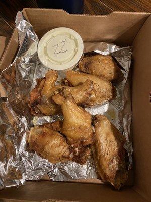 Garlic Parmesan wings and ranch