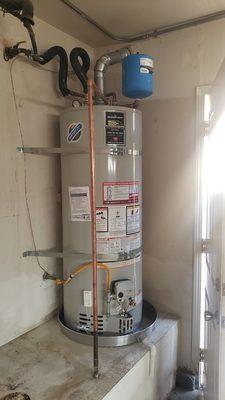 New water heater installed.