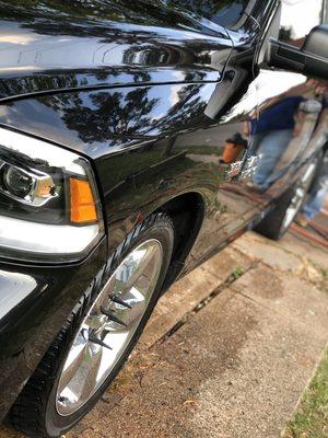 Basic exterior foam wash on this single cab ram!