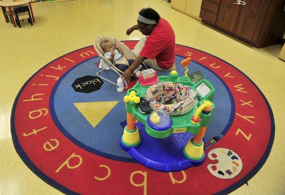 Infants enjoy circle time because learning starts early!