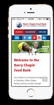 Harry Chapin Food Bank Mobile/Responsive Website