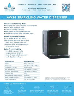 The AWS4 is our office sparkling water system.  If you are looking for sparkling water for your office, this is it.