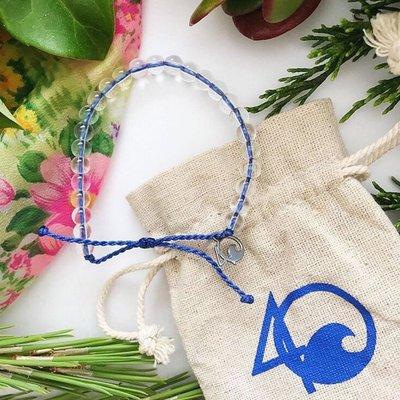 4Ocean Bracelets are made from recycled plastic and glass bottles. Each purchase funds the removal of 1 lb of trash from our oceans!