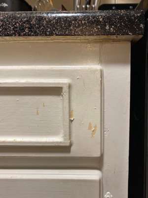 Paint chipping off cabinets