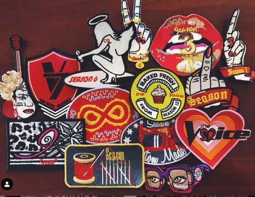 Season patches for hit tv show, The Voice.