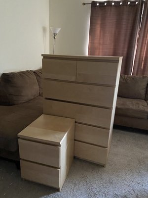 Dresser, nightstand and remaining part of sectional