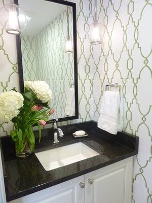 Residential bathroom interior design remodel by Lisa Jensen Interior Design.