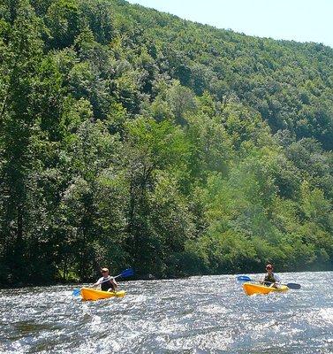 Kayaking on the Lehigh is great for beginners and those wanting to improve their ability.