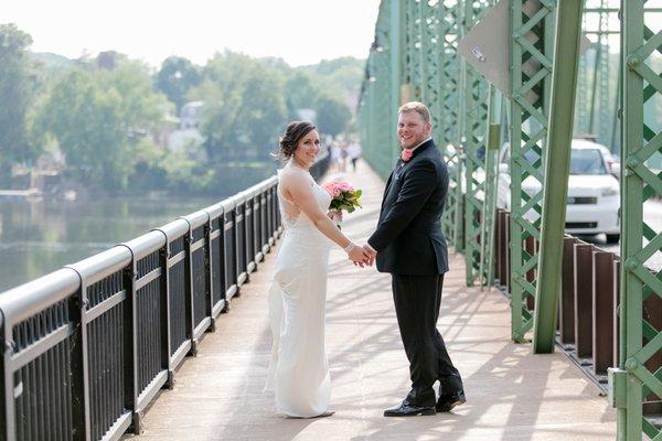 Crossing the Bridge Wedding Photography at Lambertville Station NJ Wedding Photography by Lynda Berry