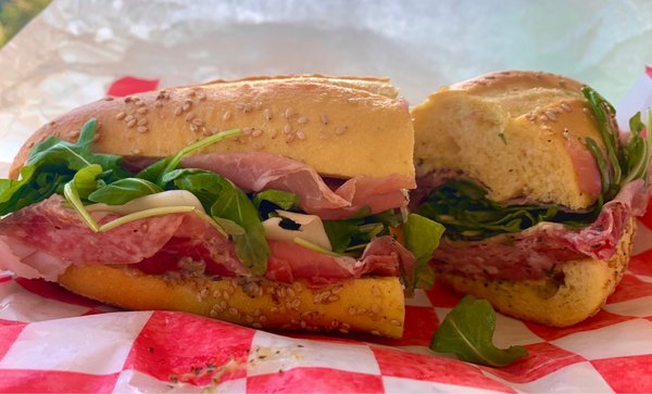 Made my own; ham, salami, prosciutto, capocollo, pepperjack and arugula. YUM!