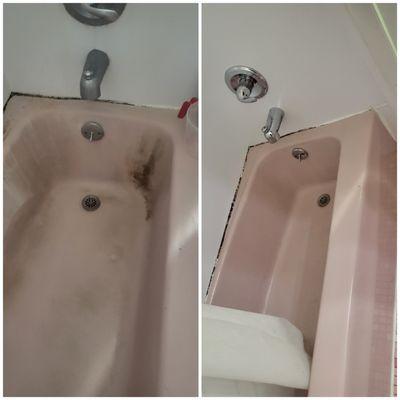 Deep clean of  bathtub