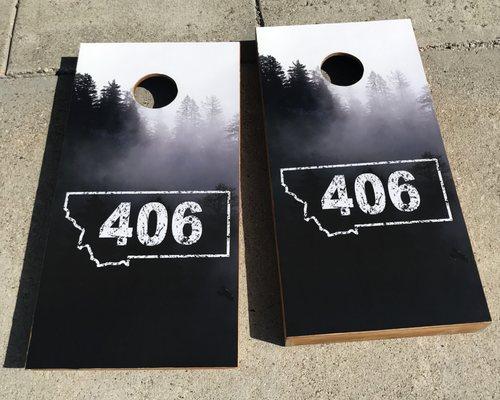 Custom Built and Wrapped Corn Hole Game Set