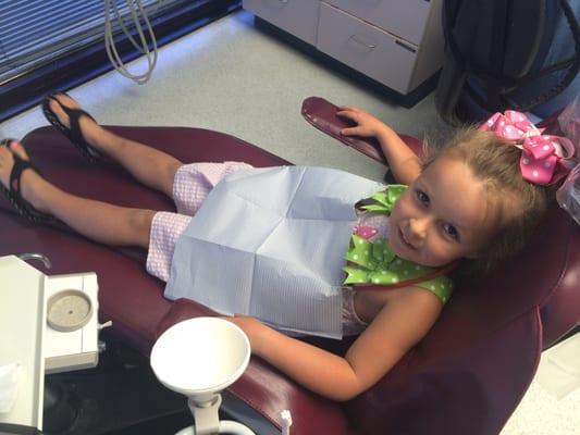 Kinsey's first dentist check up